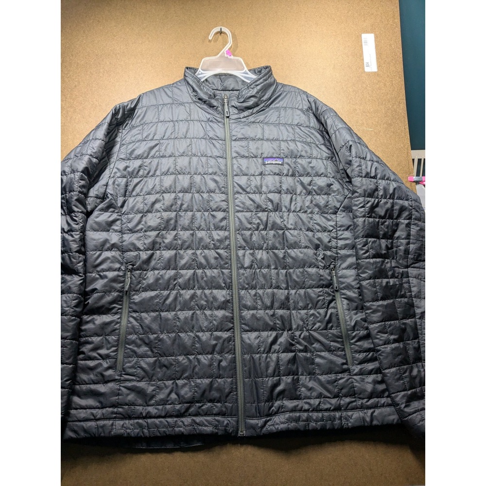 Patagonia Nano Puff Jacket Mens XXL Gray Full Zip Quilted Puffer Coat 84212